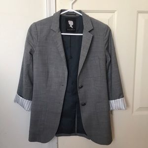 Talula Aritzia Exeter Fitted Blazer Light Grey